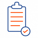 clipboard blue and orange icon 2.0 clipboard blue and orange icon 2.0