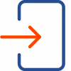 import blue and orange icon