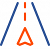 roadmap blue and orange icon