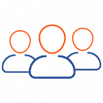 group of users blue and orange